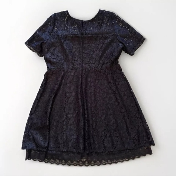 Wallis Black Lace Dress Women Sz 16 EUR 48 UK 20 ALine Party Grunge Classy Event - Picture 2 of 10